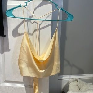 silk yellow top